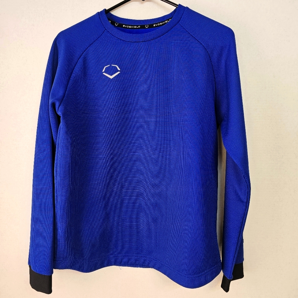 YOUTH LARGE BOYS EVOSHIELD HEATER FLEECE ATHLETIC SHIRT ROYAL BLUE ATHLEISURE